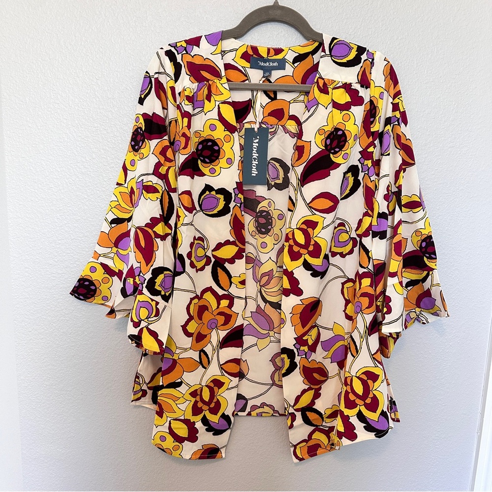 Modcloth Multicolor Floral Blazer